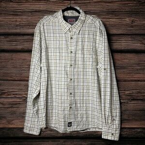 Wrangler Outdoor Series  Button Up Shirt Men XL Fish Hike UV Protect Roll Sleeve
